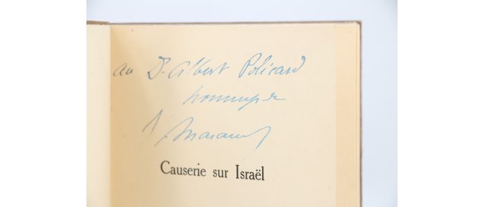 THARAUD : Causerie sur Israël - Autographe, Edition Originale - Edition-Originale.com
