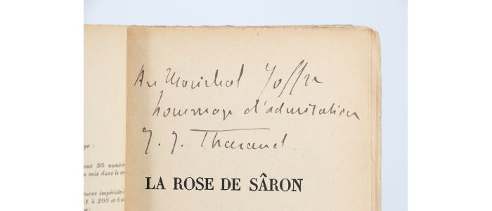 THARAUD : La rose de Sâron - Signed book, First edition - Edition-Originale.com