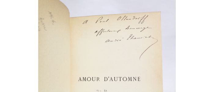 THEURIET : Amour d'automne - Signed book, First edition - Edition-Originale.com