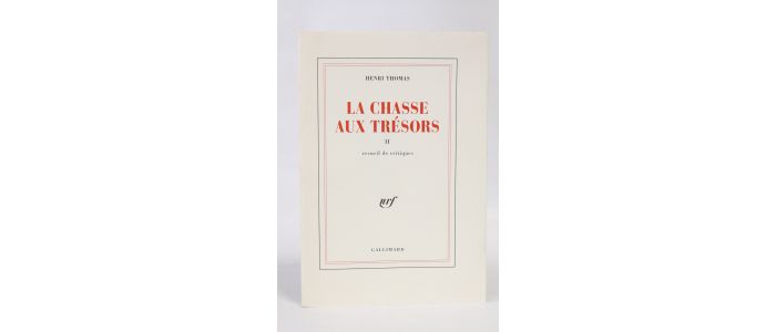THOMAS : La chasse aux trésors II. Recueil de critiques - First edition - Edition-Originale.com