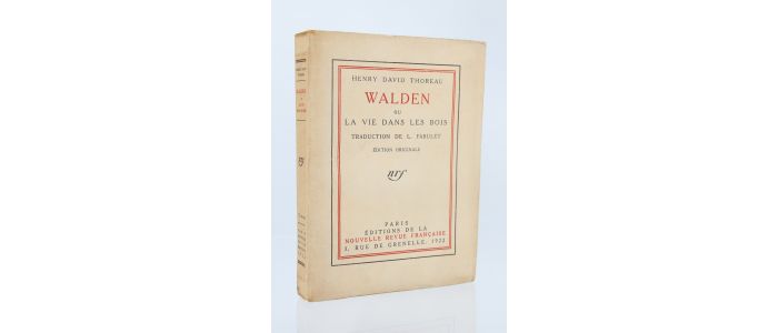 THOREAU : Walden ou la vie dans les bois - Edition Originale - Edition-Originale.com