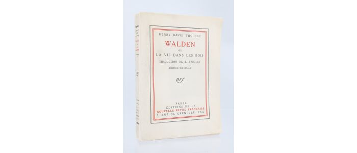 THOREAU : Walden ou la vie dans les bois - First edition - Edition-Originale.com