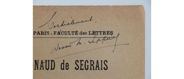 TIPPING : Jean Regnaud de Segrais, l'homme et son oeuvre - Edition Originale - Edition-Originale.com