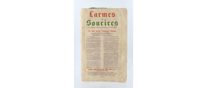 TOLLEMACHE SINCLAIR : (FOUS LITTERAIRES) Larmes et Sourires - Erste Ausgabe - Edition-Originale.com