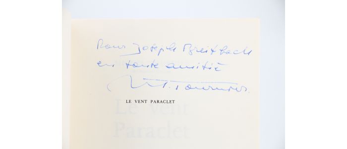 TOURNIER : Le Vent Paraclet - Autographe, Edition Originale - Edition-Originale.com