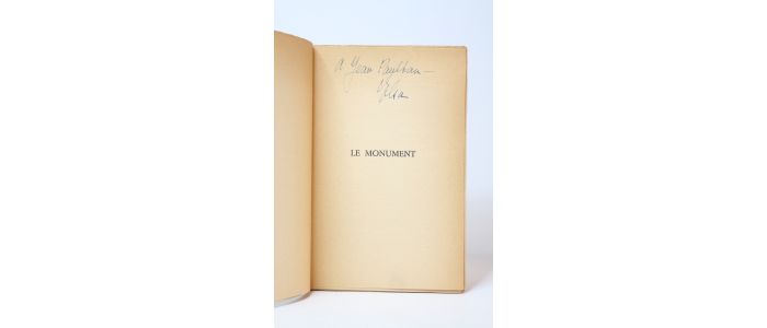 TRIOLET : Le monument - Signiert, Erste Ausgabe - Edition-Originale.com