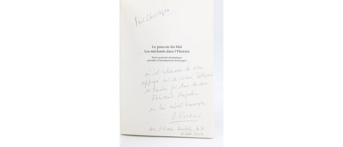 TULARD : Le pouvoir du mal - Les méchants dans l'histoire - Autographe, Edition Originale - Edition-Originale.com