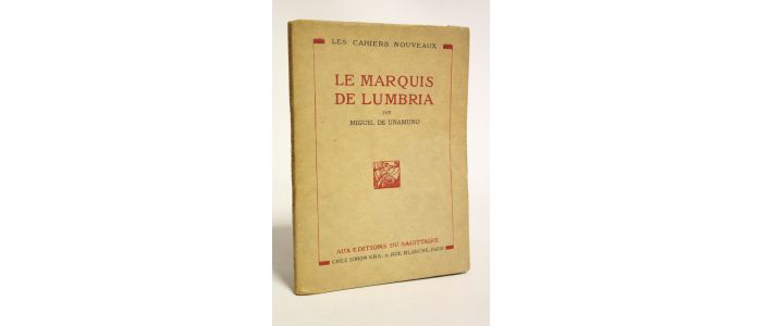 UNAMUNO : Le marquis de Lumbria - First edition - Edition-Originale.com