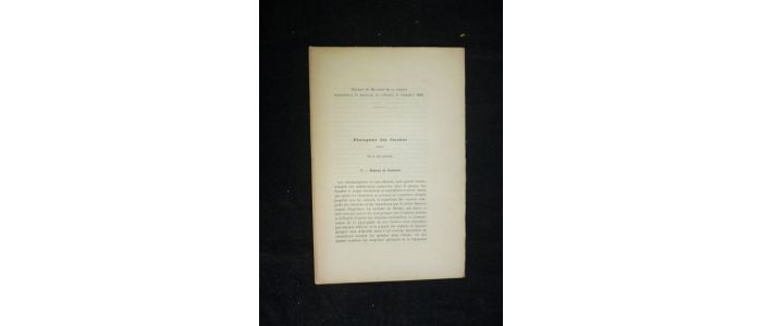 VACHER DE LAPOUGE : Phylogénie des carabus : IV - Rameau du cumanus - Edition Originale - Edition-Originale.com