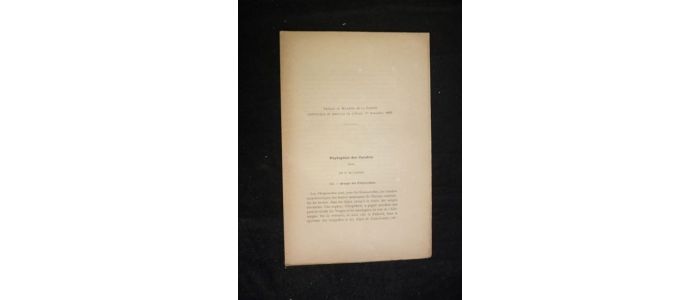 VACHER DE LAPOUGE : Phylogénie des carabus : XII - Groupe des Platycarabus - Prima edizione - Edition-Originale.com