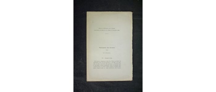 VACHER DE LAPOUGE : Phylogénie des carabus : XV - Groupe du latus - Erste Ausgabe - Edition-Originale.com