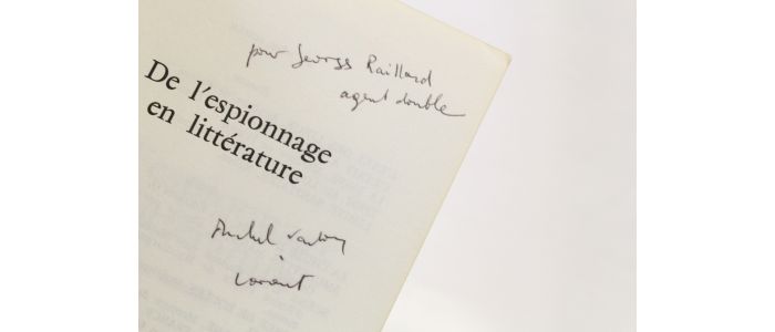 VACHEY : De l'espionnage en littérature - Libro autografato, Prima edizione - Edition-Originale.com
