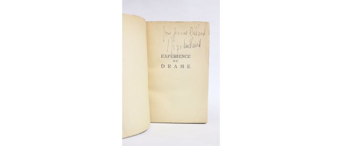 VAILLAND : Expérience du drame - Signed book, First edition - Edition-Originale.com