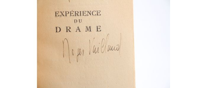 VAILLAND : Expérience du drame - Autographe, Edition Originale - Edition-Originale.com