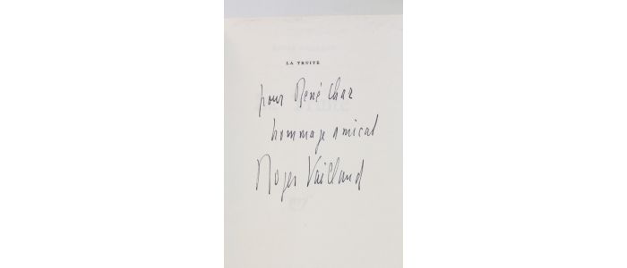 VAILLAND : La truite - Autographe, Edition Originale - Edition-Originale.com