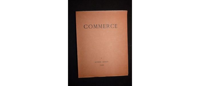 VALERY : Commerce. Automne 1925 - Cahier V - Prima edizione - Edition-Originale.com