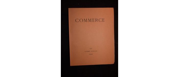 VALERY : Commerce. Automne 1927 - Cahier XIII - Erste Ausgabe - Edition-Originale.com