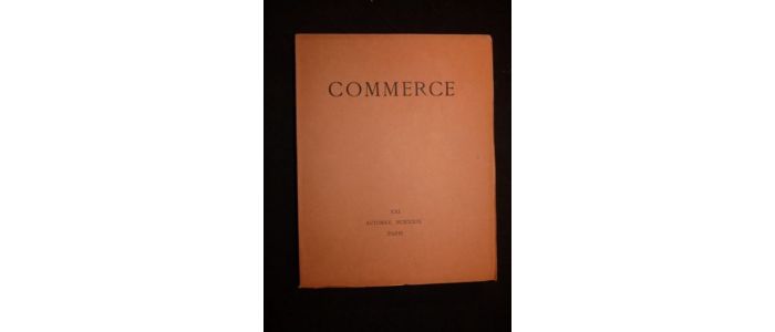VALERY : Commerce. Automne 1929 - Cahier XXI - Prima edizione - Edition-Originale.com
