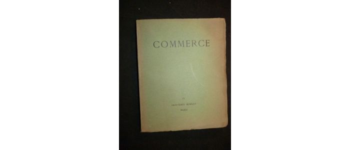 VALERY : Commerce. Printemps 1925 - Cahier IV - Prima edizione - Edition-Originale.com