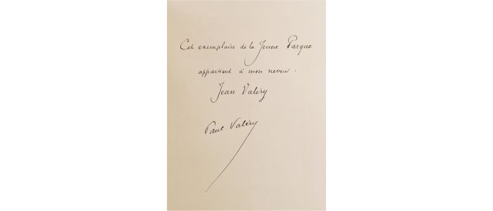 VALERY : La jeune Parque - Libro autografato - Edition-Originale.com