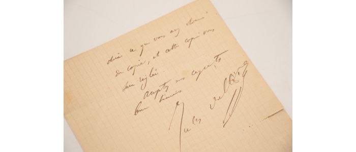 VALLES : Lettre autographe datée et signée à propos d'une demande d'article : 