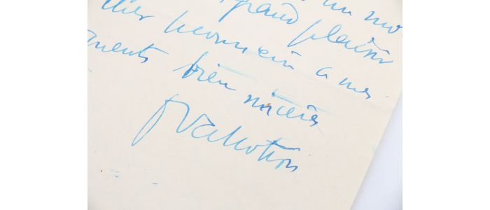 VALLOTTON : Lettre autographe datée et signée relative à l'exposition des peintres de guerre organisée par le Musée des armées et à laquelle il doit participer en Octobre 1917 : 