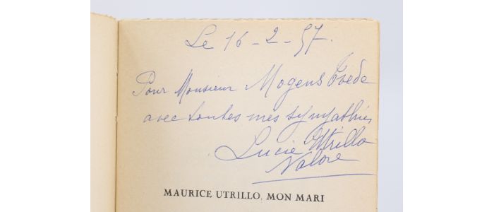 VALORE : Maurice Utrillo mon mari - Autographe, Edition Originale - Edition-Originale.com