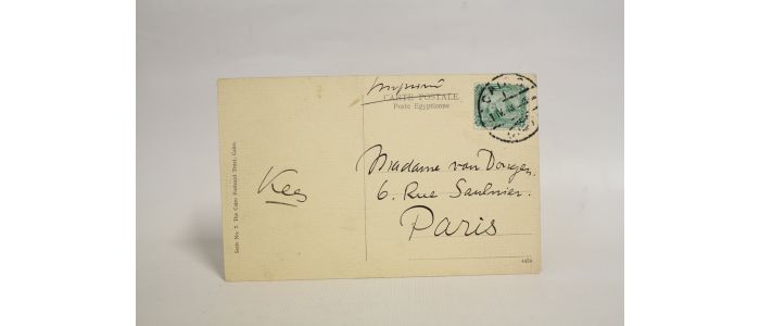 VAN DONGEN : Carte postale autographe signée adressée à sa femme Augusta Preitinger - Autographe - Edition-Originale.com