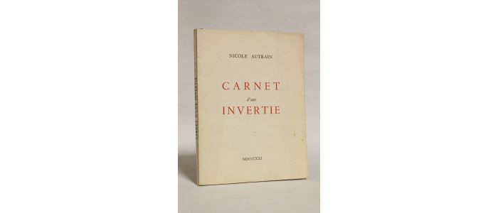 VEDRES : Carnet d'une invertie - Erste Ausgabe - Edition-Originale.com
