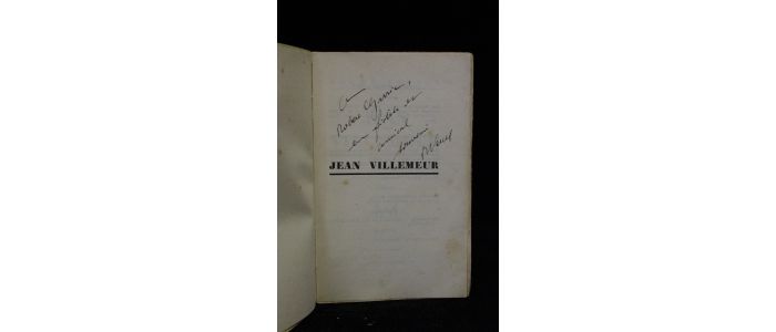 VERCEL : Jean Villemeur - Autographe, Edition Originale - Edition-Originale.com