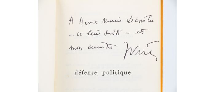 VERGES : Défense politique - Autographe, Edition Originale - Edition-Originale.com