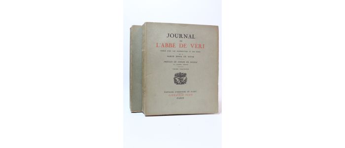 VERI : Journal de l'abbé de Véri - Edition-Originale.com