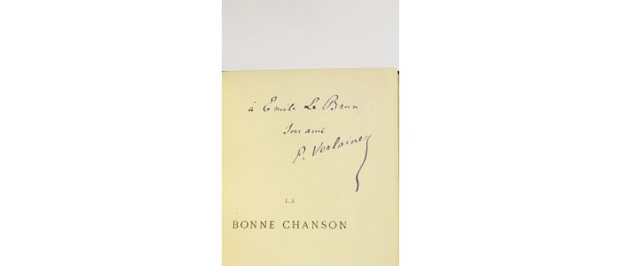 VERLAINE : La bonne chanson - Autographe, Edition Originale - Edition-Originale.com