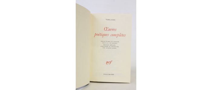 VERLAINE : Oeuvres poétiques complètes - Edition Originale - Edition-Originale.com