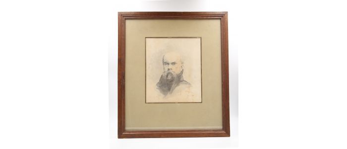 VERLAINE : Portrait à l'aquarelle et à l'encre de Paul Verlaine - Autographe, Edition Originale - Edition-Originale.com