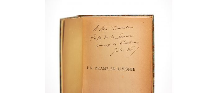 VERNE : Un drame en Livonie - Signiert, Erste Ausgabe - Edition-Originale.com