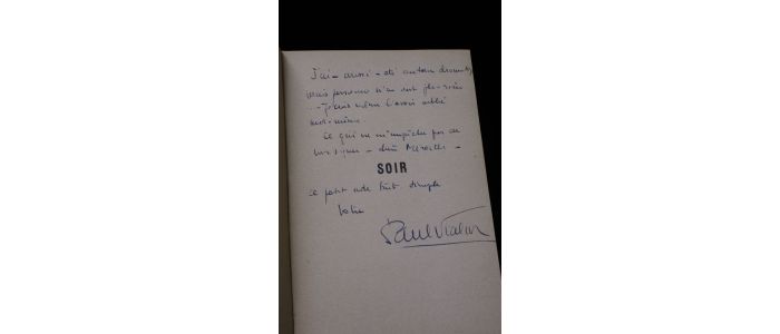 VIALAR : Soir - Libro autografato, Prima edizione - Edition-Originale.com