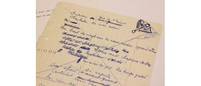 VIAN : Deux manuscrit autographes complets dont un de la chanson de Boris Vian intitulée 