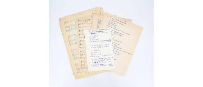 VIAN : Deux manuscrits autographes complets de la chanson de Boris Vian intitulée 