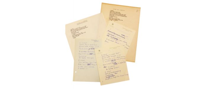 VIAN : Manuscrit autographe complet et en partie inédit de toutes les versions de la chanson de Boris Vian intitulée 