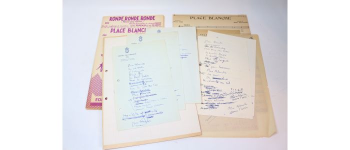 VIAN : Manuscrit autographe complet pour chacune des deux versions de la chanson de Boris Vian intitulée 