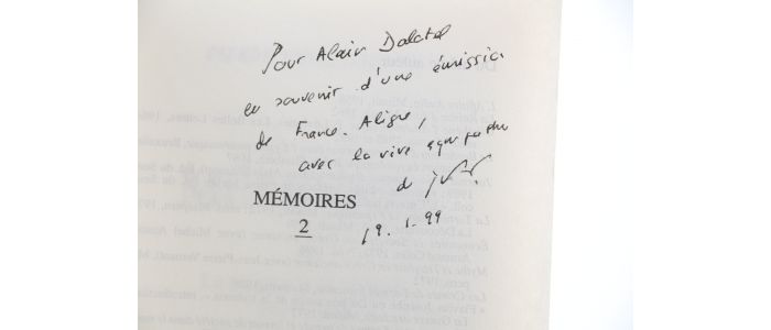 VIDAL-NAQUET : Mémoires Tome II. Le Trouble et la Lumière 1955-1998 - Signed book, First edition - Edition-Originale.com