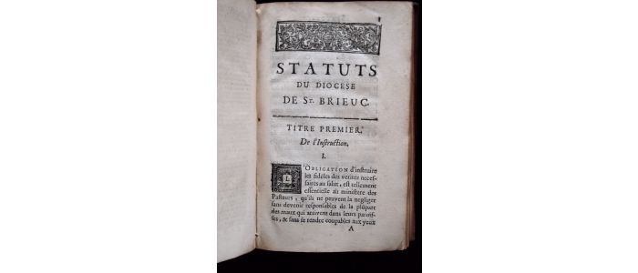 VIEUXVILLE : Statuts du diocese de Saint Brieuc - Prima edizione - Edition-Originale.com