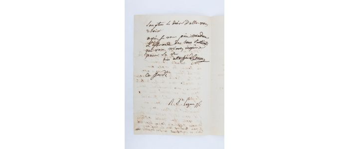 VIGEE LE BRUN : Lettre autographe signée à la peintre Hortense Haudebourt-Lescot - Signiert, Erste Ausgabe - Edition-Originale.com