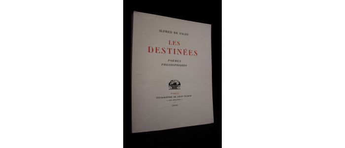 VIGNY : Les destinées, poèmes philosophiques - Edition-Originale.com