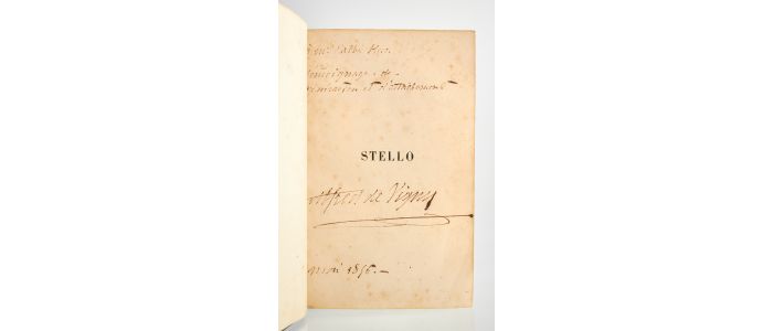 VIGNY : Stello - Libro autografato, Prima edizione - Edition-Originale.com