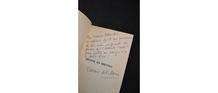 VILAINE : Hélène en miettes - Signiert, Erste Ausgabe - Edition-Originale.com