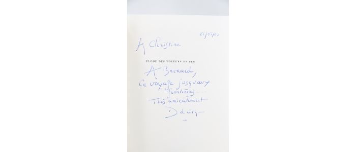 VILLEPIN : Eloge des voleurs de feu - Autographe, Edition Originale - Edition-Originale.com