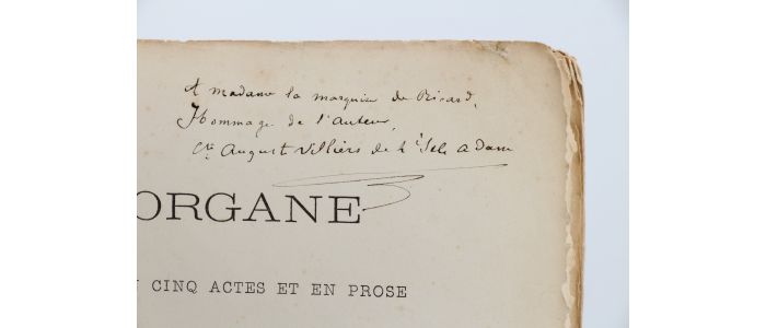 VILLIERS DE L'ISLE-ADAM : Morgane - Autographe, Edition Originale - Edition-Originale.com