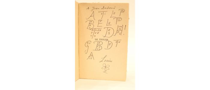 VILMORIN : Le violon - Signed book, First edition - Edition-Originale.com